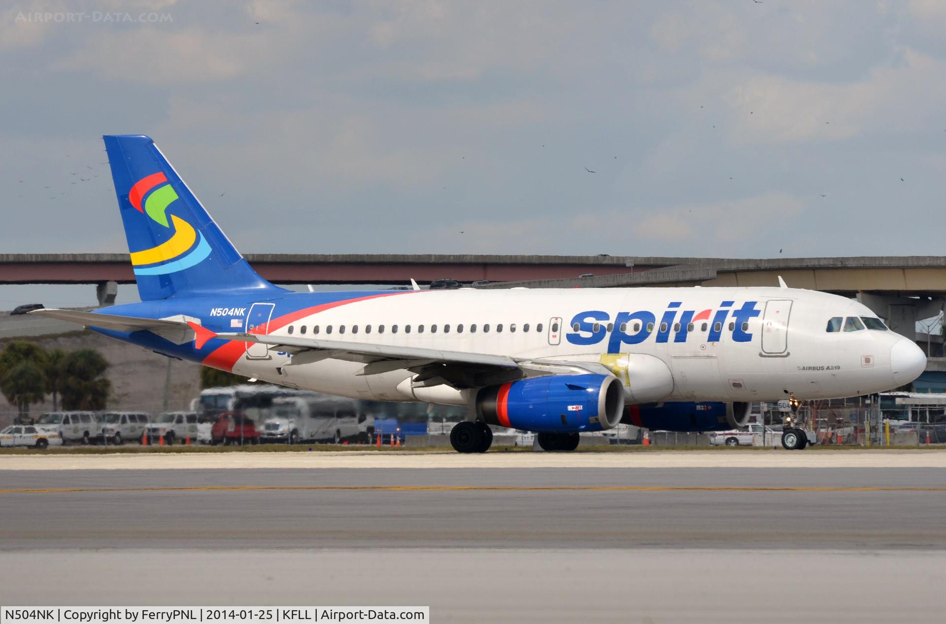 N504NK, 2005 Airbus A319-132 C/N 2473, Spirit A319 lining-up