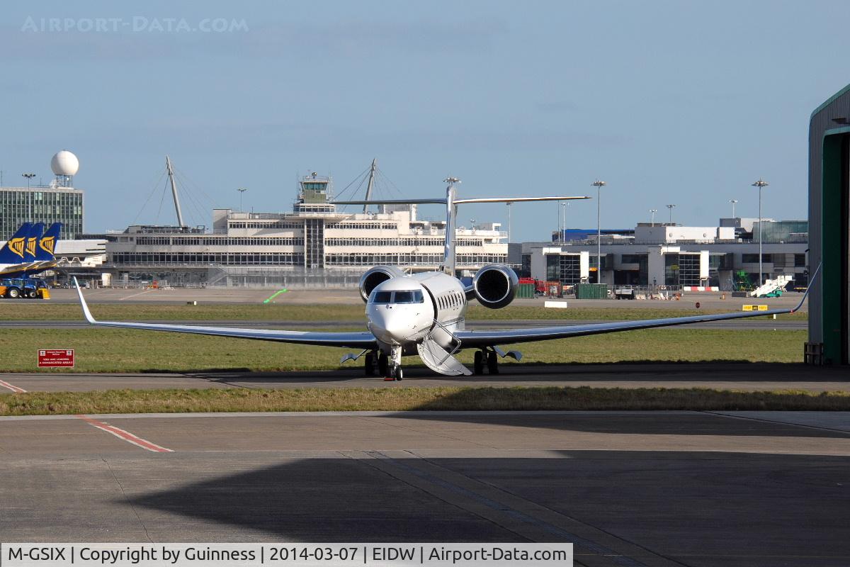 M-GSIX, 2012 Gulfstream Aerospace G650 (G-VI) C/N 6032, this GVI is owned by Irish businessman Denis O'Brien