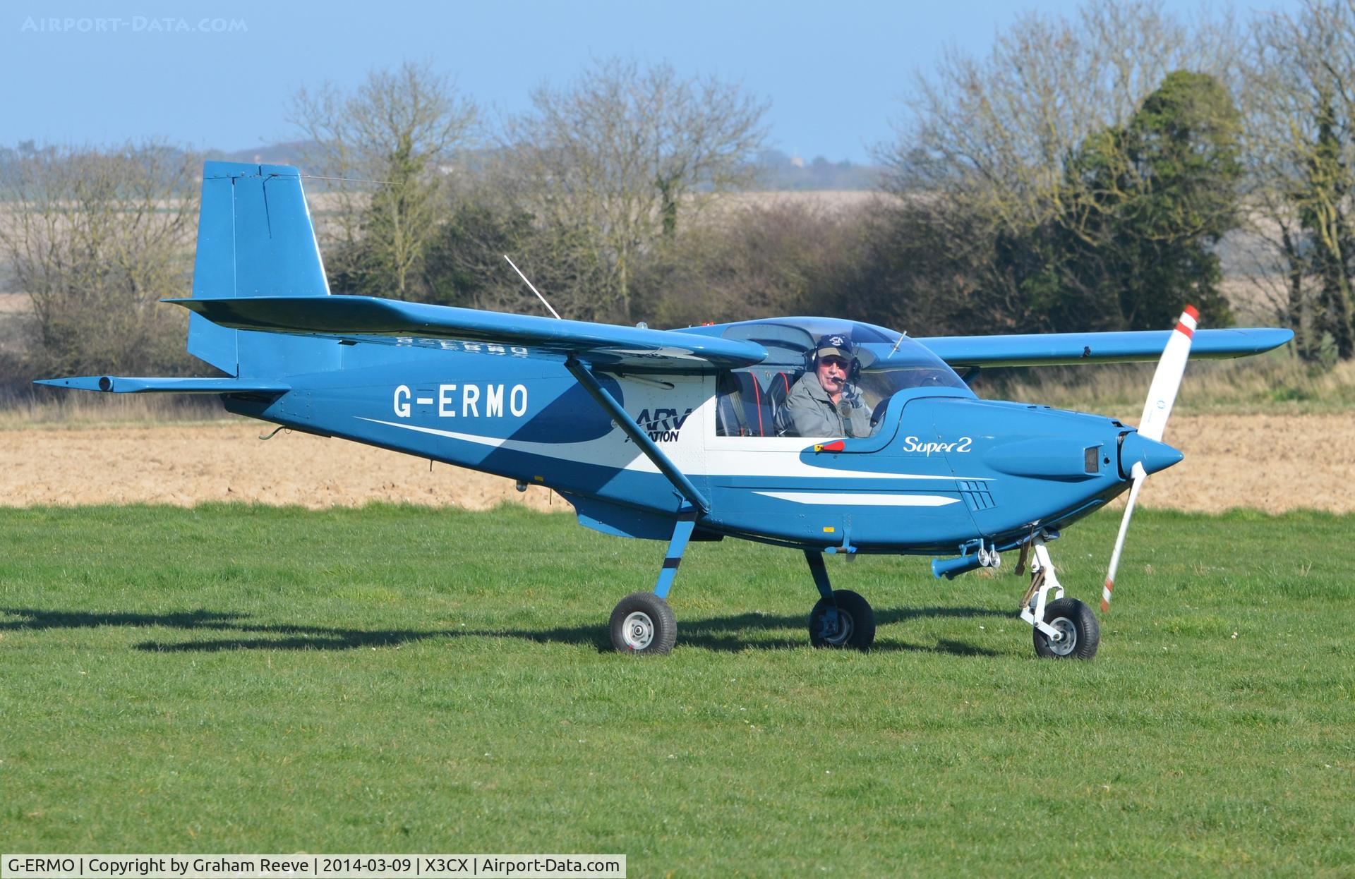 G-ERMO, 1986 ARV ARV1 Super 2 C/N 018, Just landed.