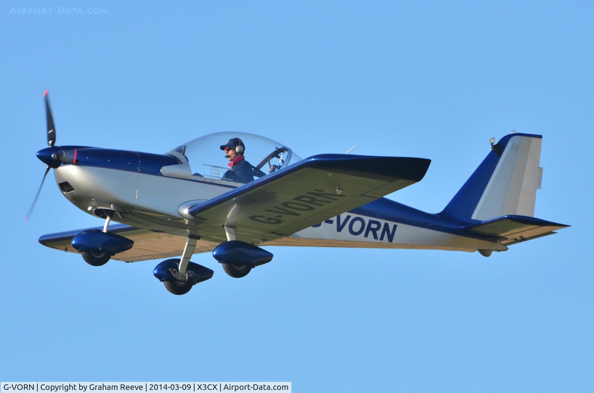 G-VORN, 2004 Aerotechnik EV-97 Eurostar C/N PFA 315-14299, Just taken off.