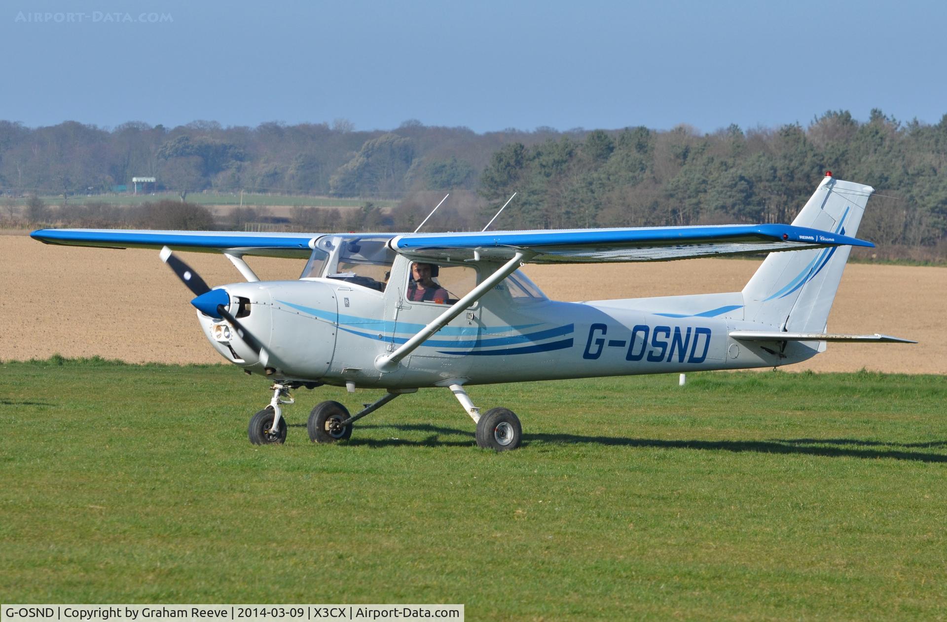 G-OSND, 1975 Reims FRA150M Aerobat C/N 0272, Just landed.