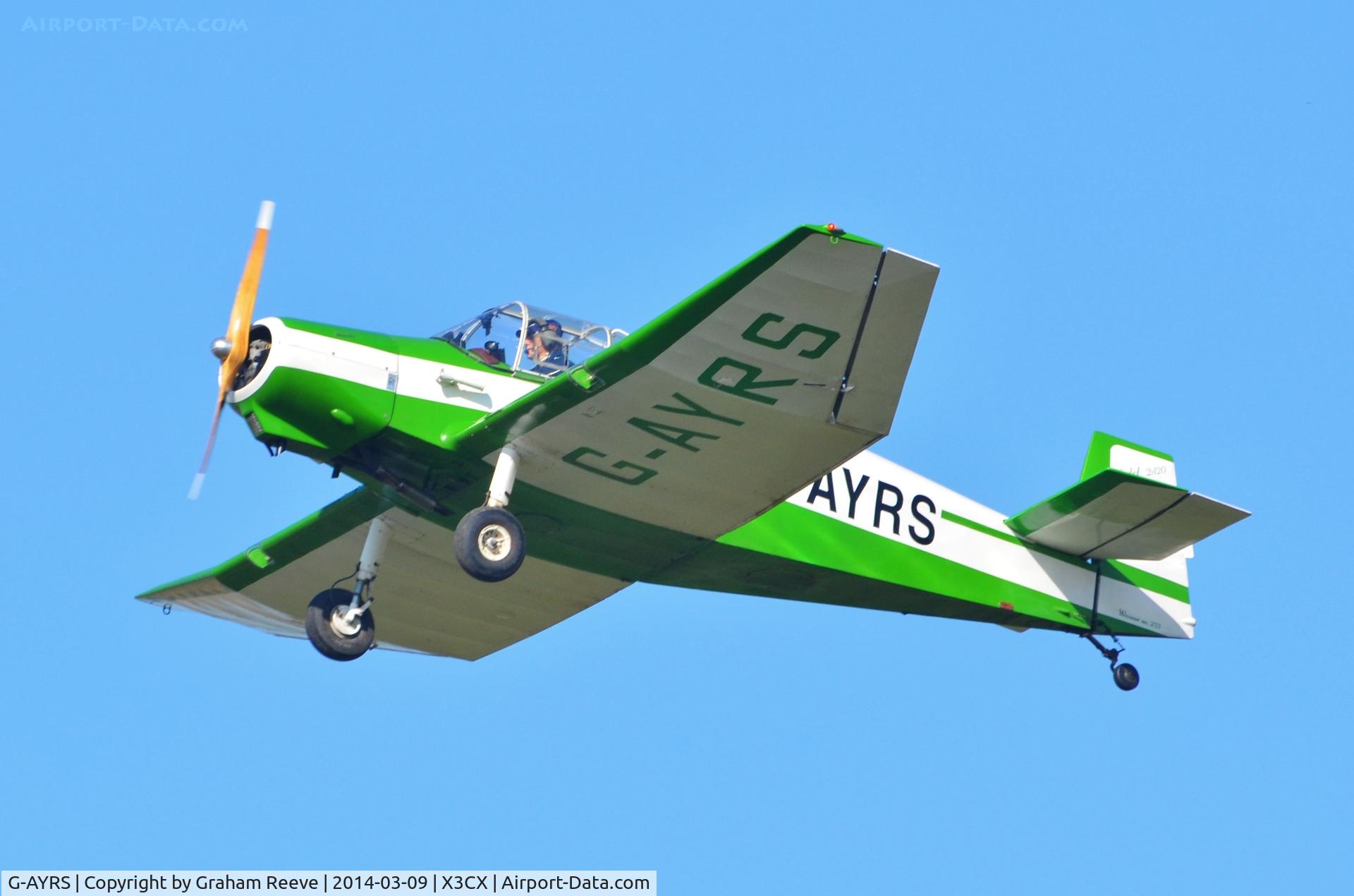 G-AYRS, 1964 Wassmer (Jodel) D-120 Paris-Nice C/N 255, Just taken off.