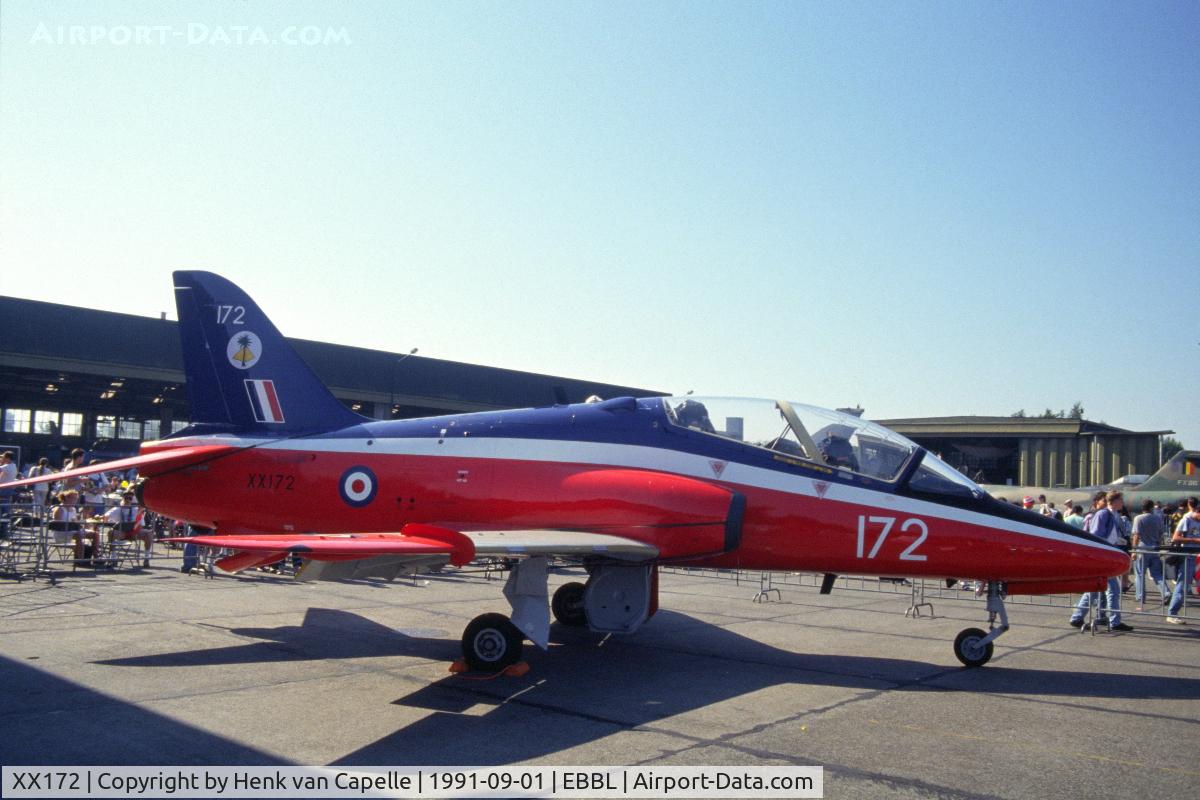 XX172, 1977 Hawker Siddeley Hawk T.1 C/N 019/312019, Royal Air Force 4 FTS Hawk T.1 at Kleine Brogel Air Base, Belgium