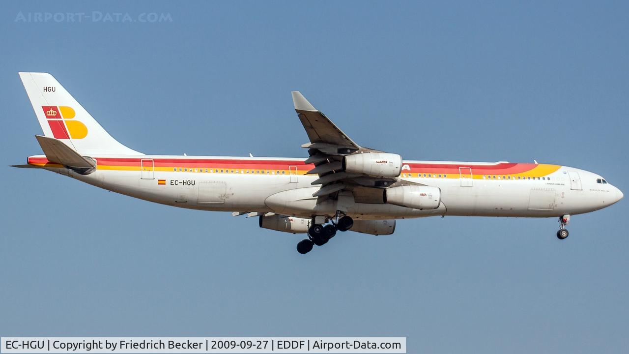 EC-HGU, 2000 Airbus A340-313X C/N 318, on final RW07R