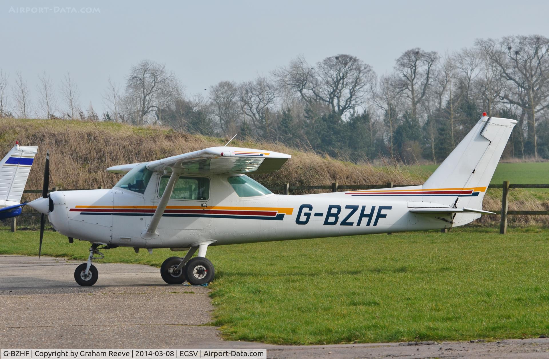 G-BZHF, 1979 Cessna 152 C/N 152-83986, Parked at Old Buckenham.