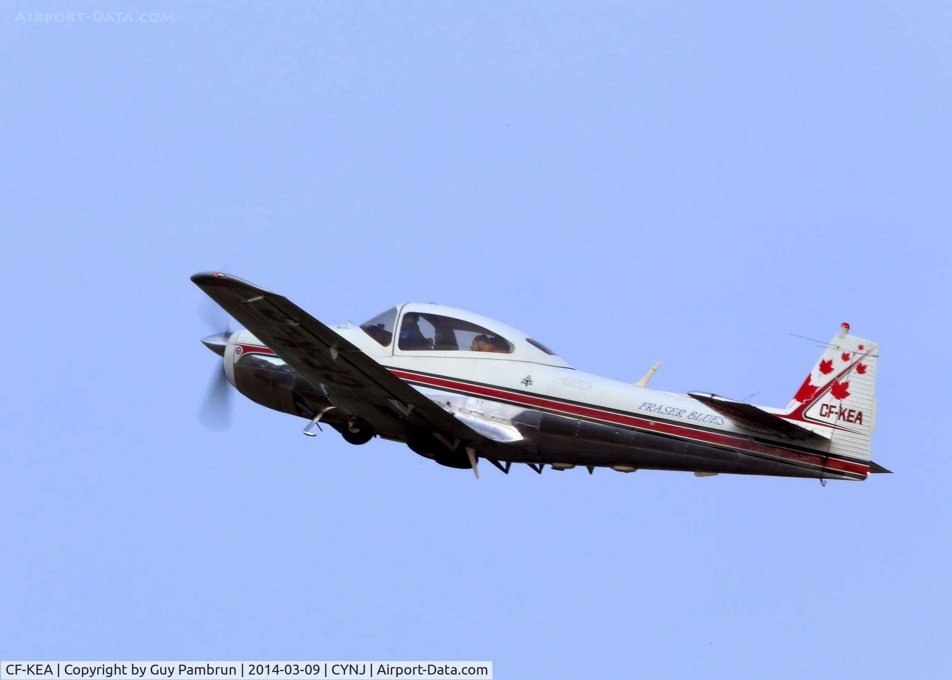 CF-KEA, 1947 North American Navion (NA-145) C/N NAV-4-603, Take off