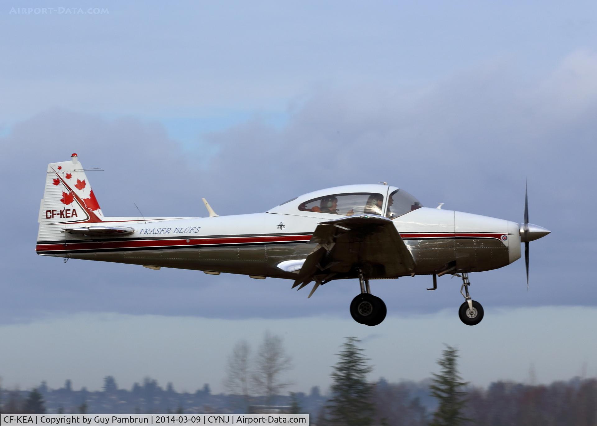 CF-KEA, 1947 North American Navion (NA-145) C/N NAV-4-603, Landing