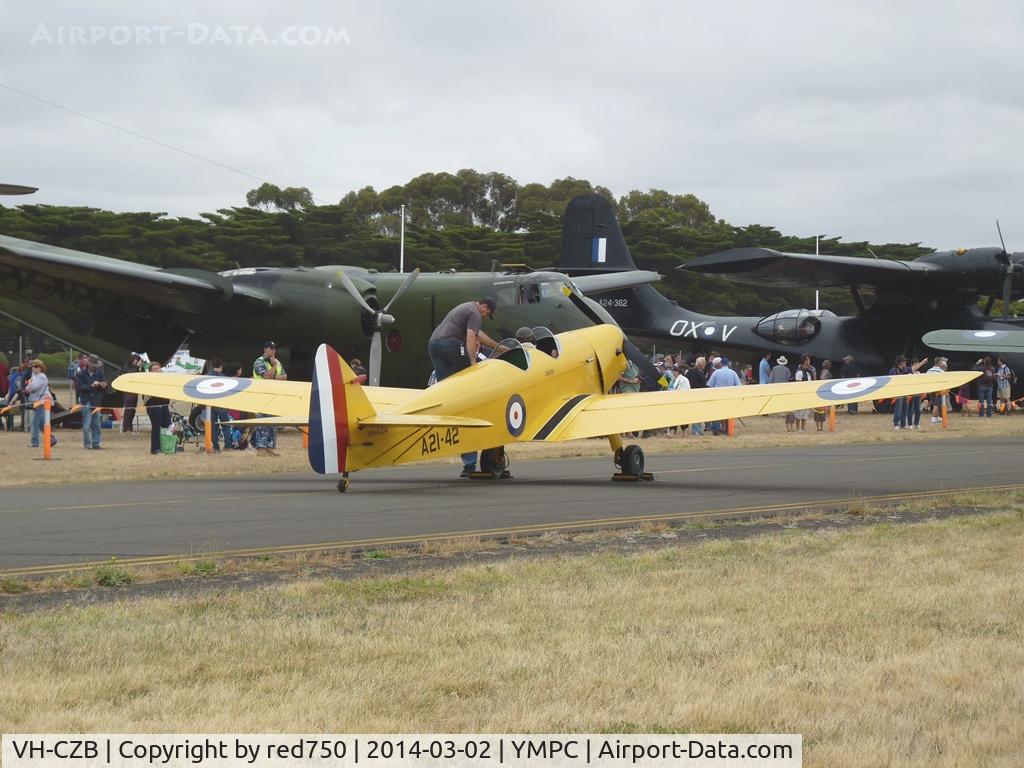 VH-CZB, 1986 Boeing 737-377(QC) C/N 23654, Moth Minor at the RAAF100th Anniversary Airshow, Pt Cook, March 2, 2014