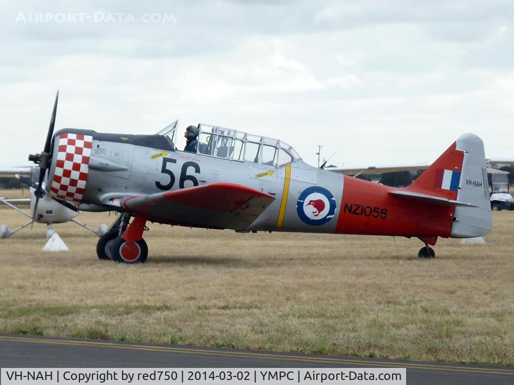 VH-NAH, 1943 North American AT-6C Harvard IIA C/N 88-14177, Harvard at the RAAF100th Anniversary Airshow, Pt Cook, March 2, 2014