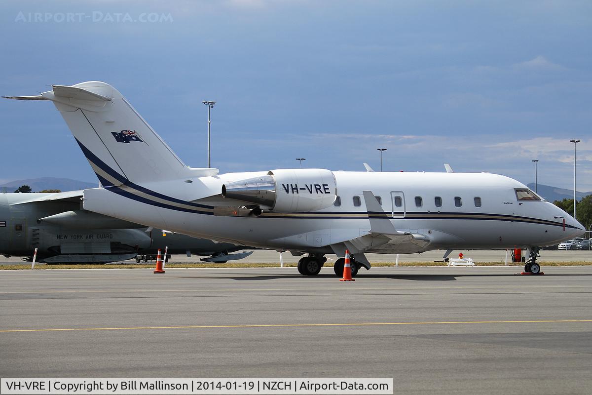 VH-VRE, 2003 Bombardier Challenger 604 (CL-600-2B16) C/N 5561, parked up