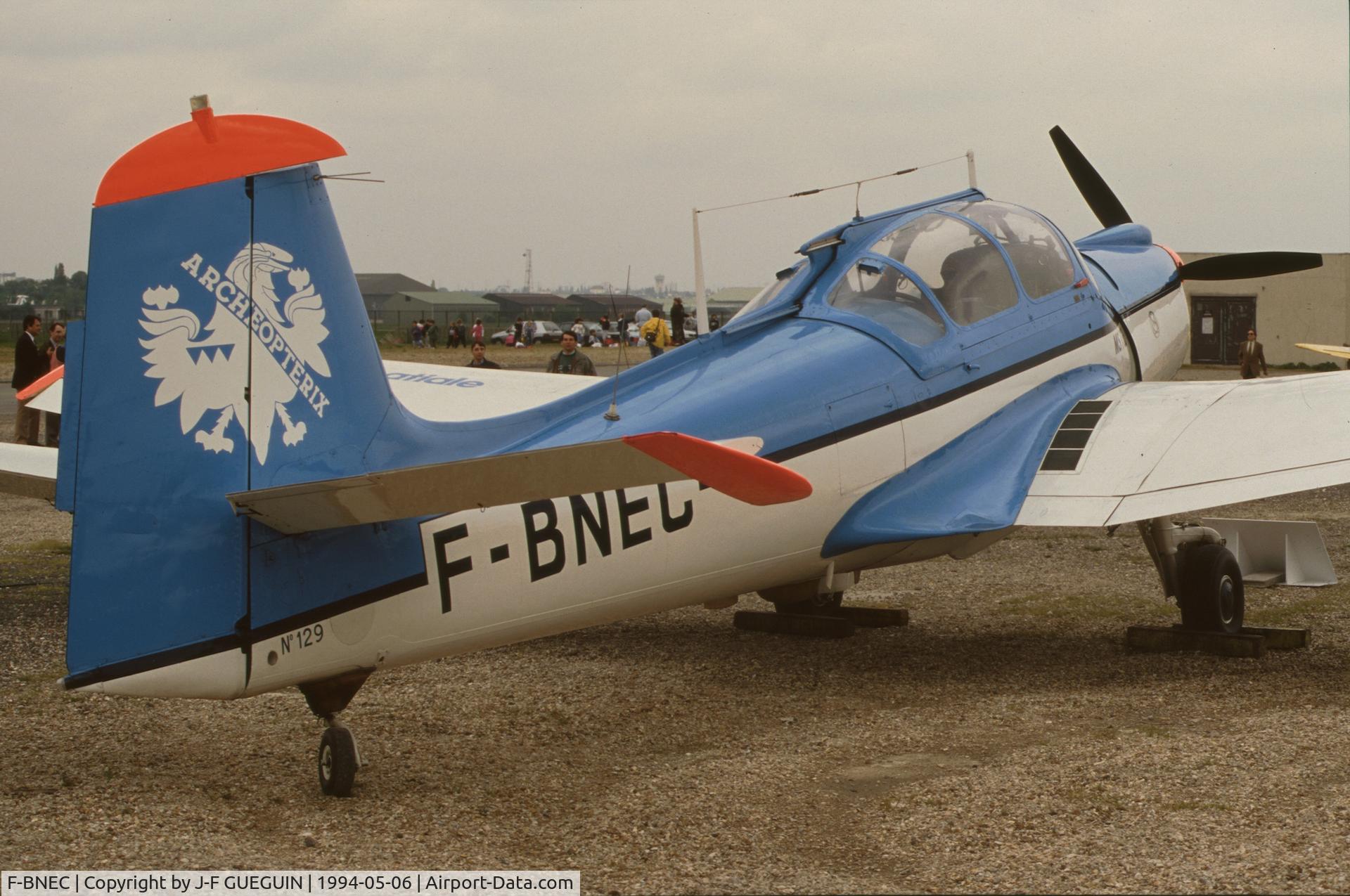 F-BNEC, 1958 Morane-Saulnier MS-733 Alcyon C/N 129, On display at Paris-Le Bourget Airport (1er Salon de l'Aviation Ancienne, 1994).