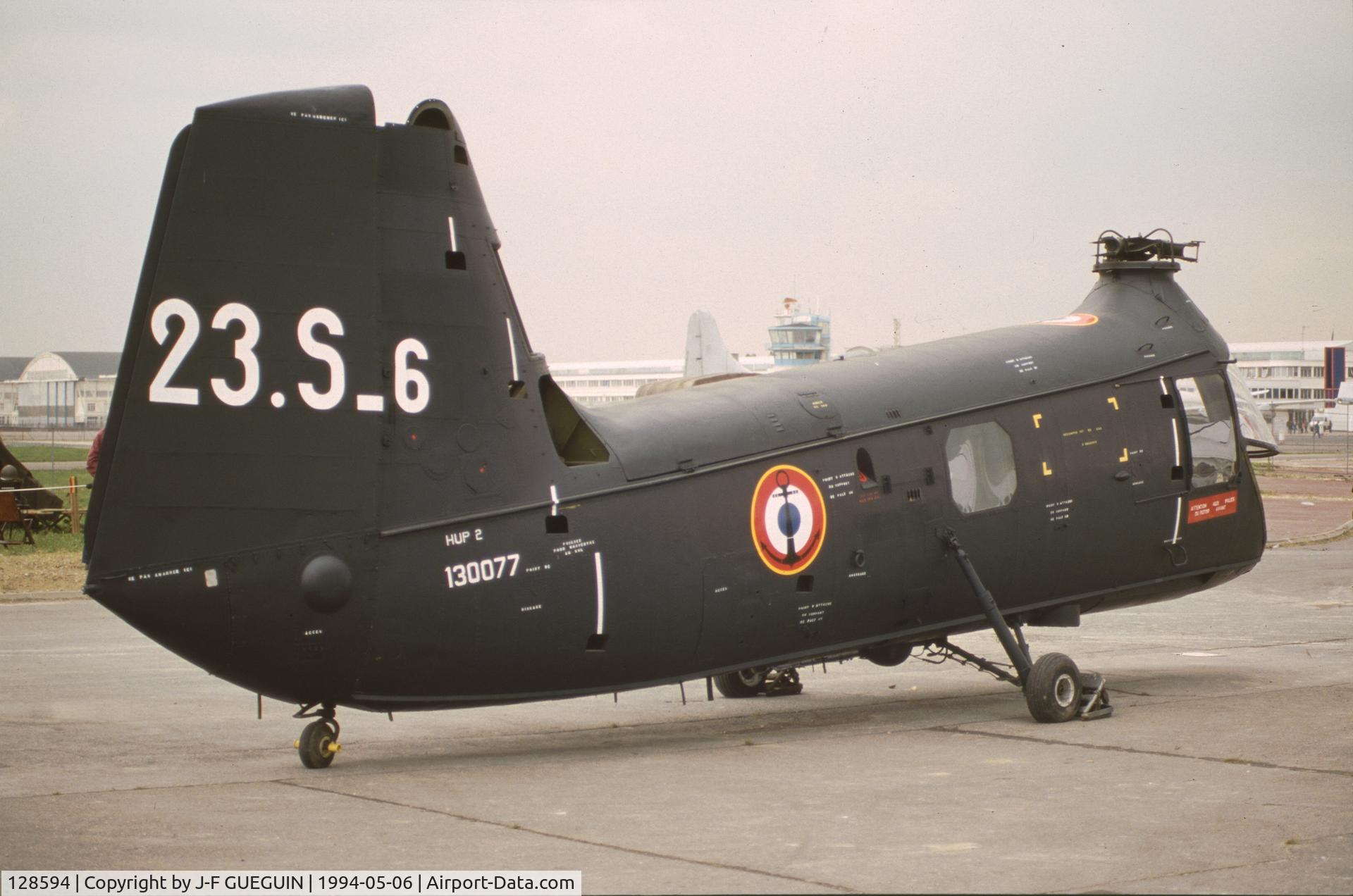 128594, Piasecki HUP-2 Retriever C/N J13-148, On display at Paris-Le Bourget Airport (1er Salon de l'Aviation Ancienne, 1994).