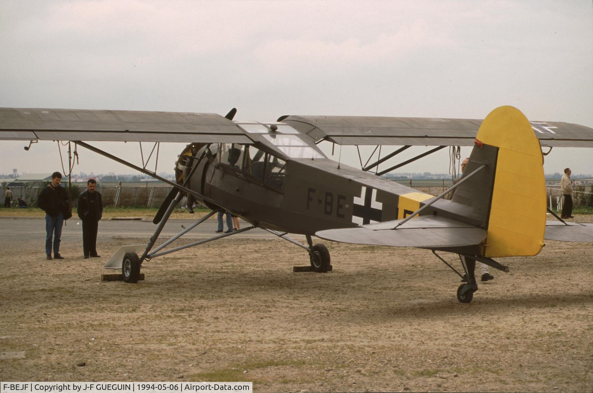 F-BEJF, Morane-Saulnier MS-505 Criquet C/N 654, On display at Paris-Le Bourget Airport (1er Salon de l'Aviation Ancienne, 1994).