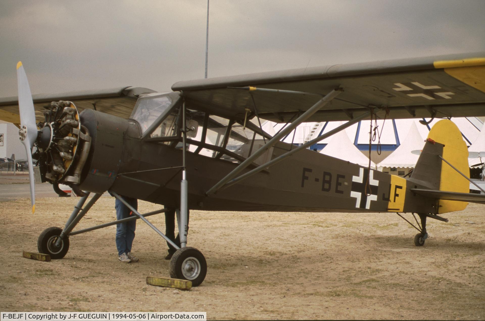 F-BEJF, Morane-Saulnier MS-505 Criquet C/N 654, On display at Paris-Le Bourget Airport (1er Salon de l'Aviation Ancienne, 1994).