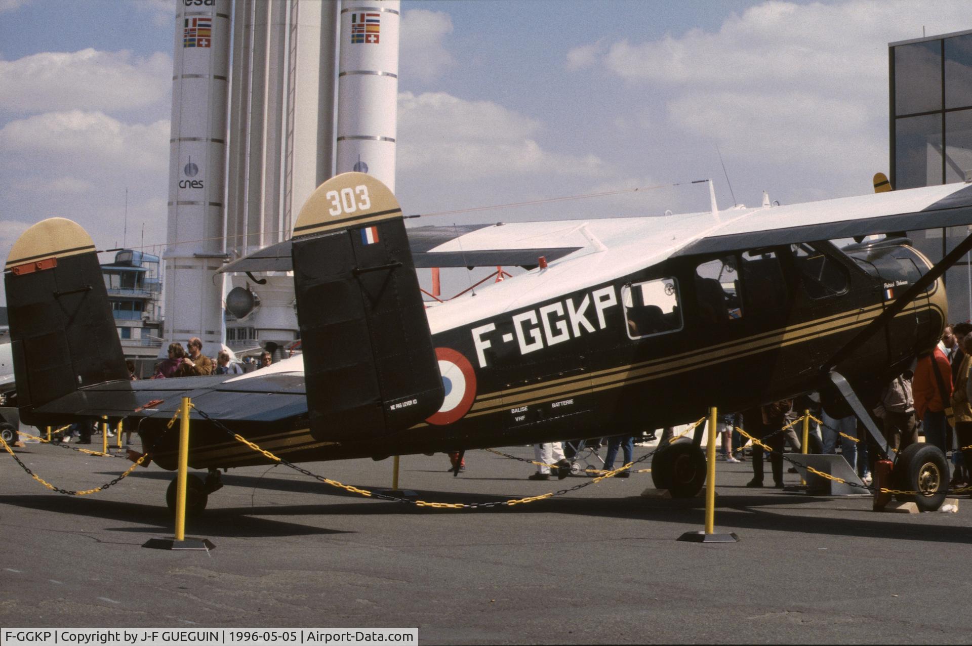 F-GGKP, 1961 Max Holste MH-1521M Broussard C/N 303, On display at Paris-Le Bourget Airport (Salon des Avions de Légende, 1996).