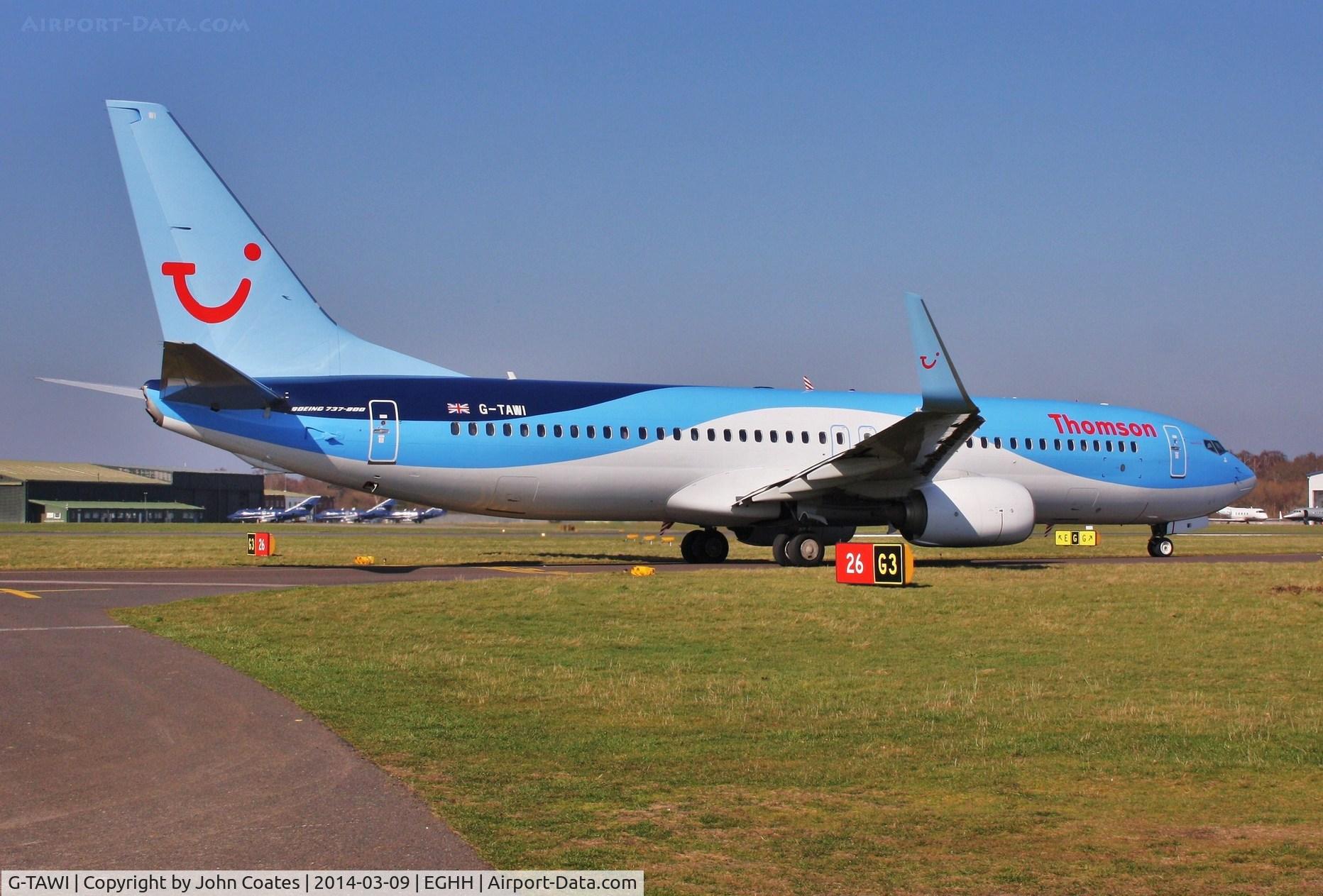 G-TAWI, 2012 Boeing 737-8K5 C/N 37267, Taxiing to depart