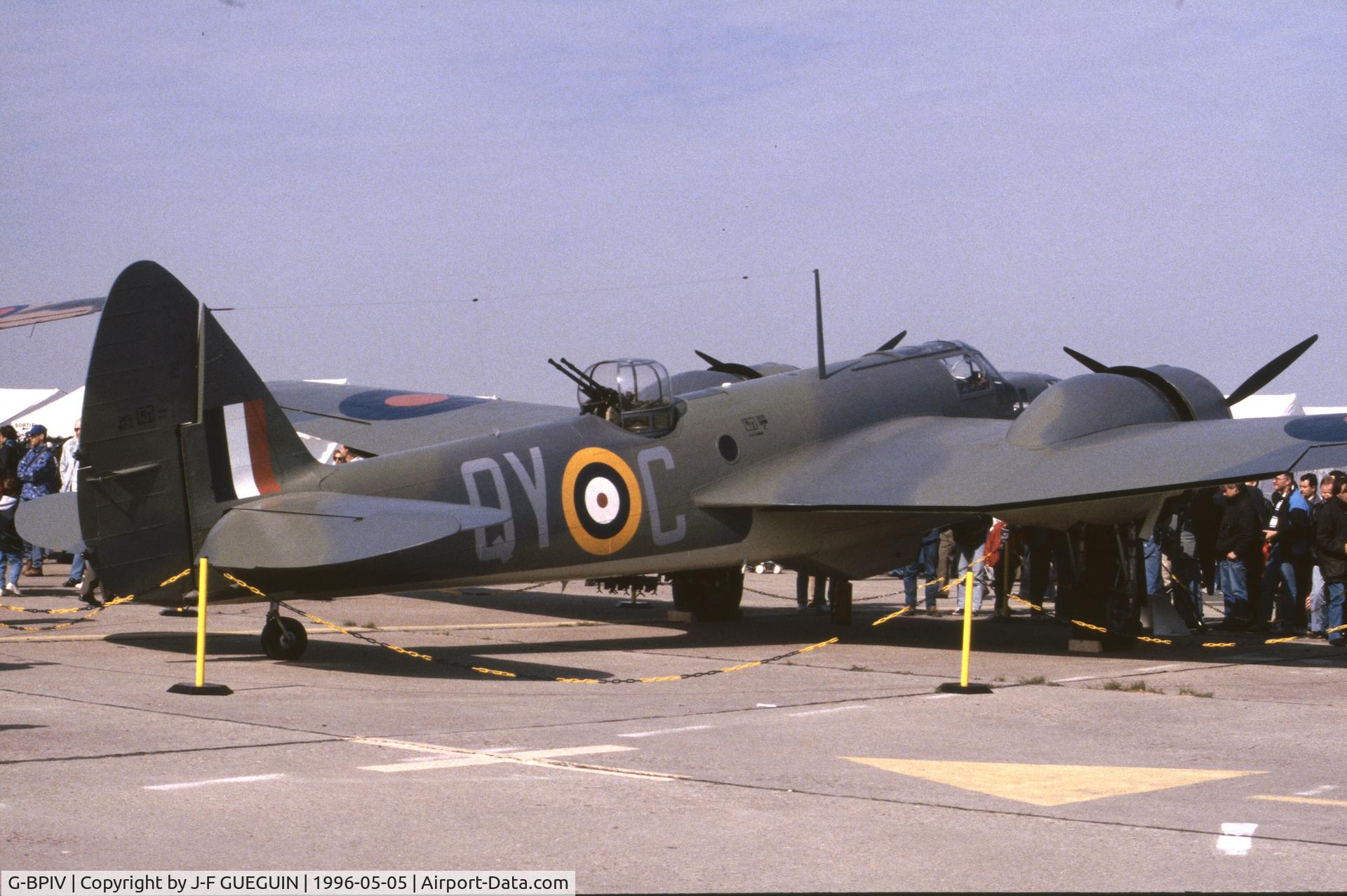 G-BPIV, 1943 Bristol 149 Bolingbroke Mk.IVT C/N 10201, On display at Paris-Le Bourget Airport (Salon des Avions de Légende, 1996), painted with serial L8841/code QY-C, RAF Coastal Command 254 squadron.