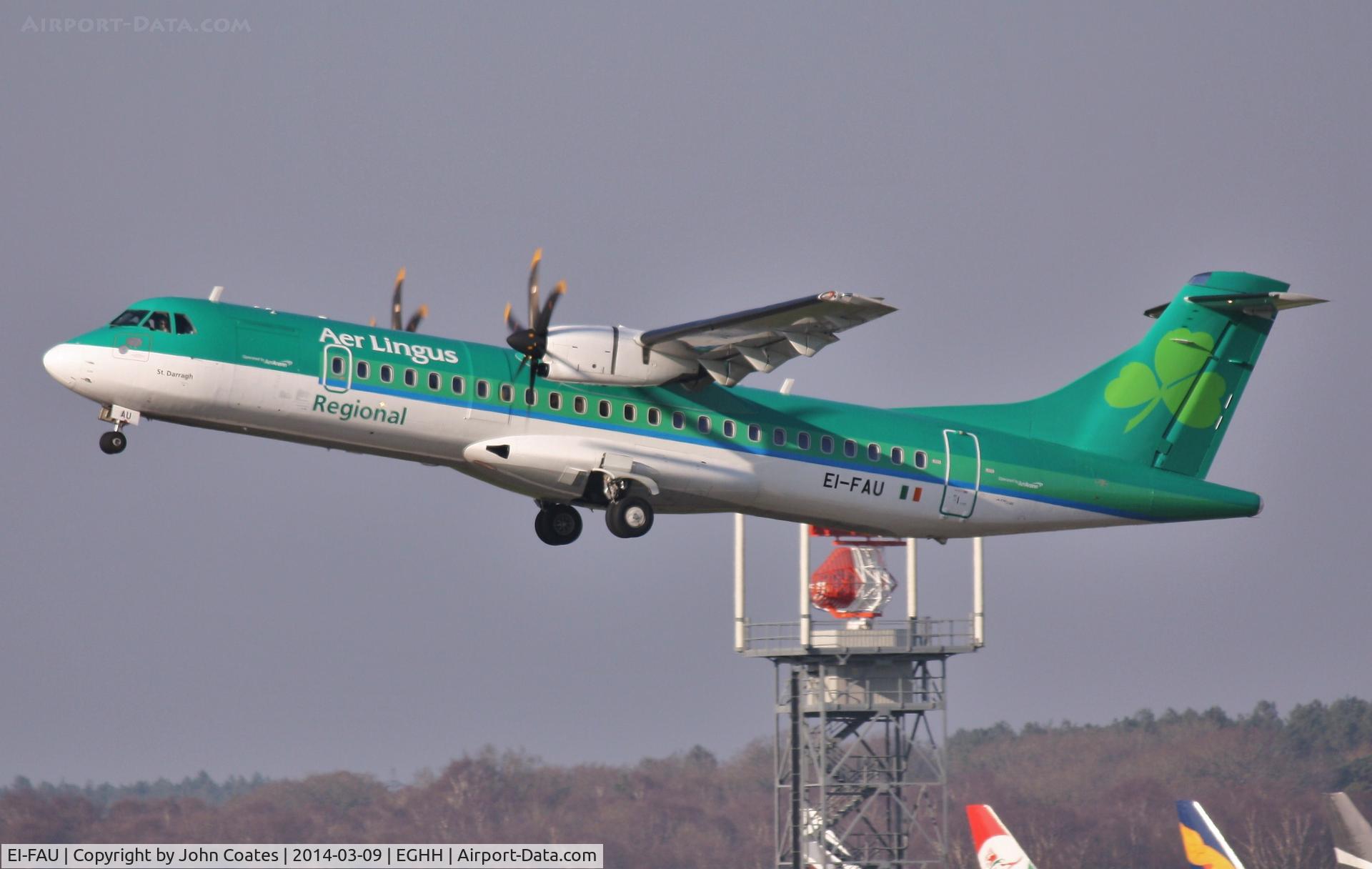 EI-FAU, 2013 ATR 72-600 (72-212A) C/N 1098, Departing back to Dublin