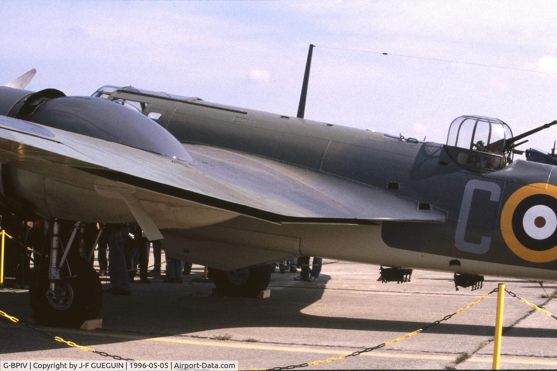 G-BPIV, 1943 Bristol 149 Bolingbroke Mk.IVT C/N 10201, On display at Paris-Le Bourget Airport (Salon des Avions de Légende, 1996), painted with serial L8841/code QY-C, RAF Coastal Command 254 squadron.