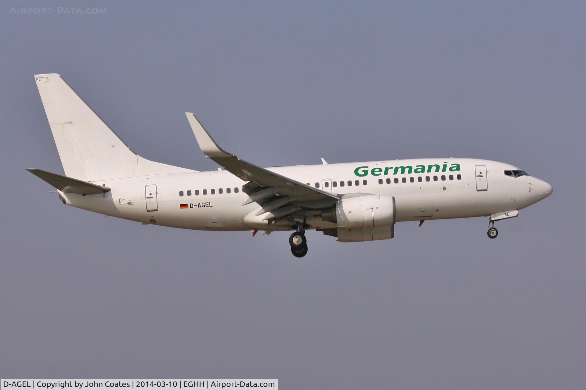 D-AGEL, 1997 Boeing 737-75B C/N 28110, Arriving from LGW for a charter flight