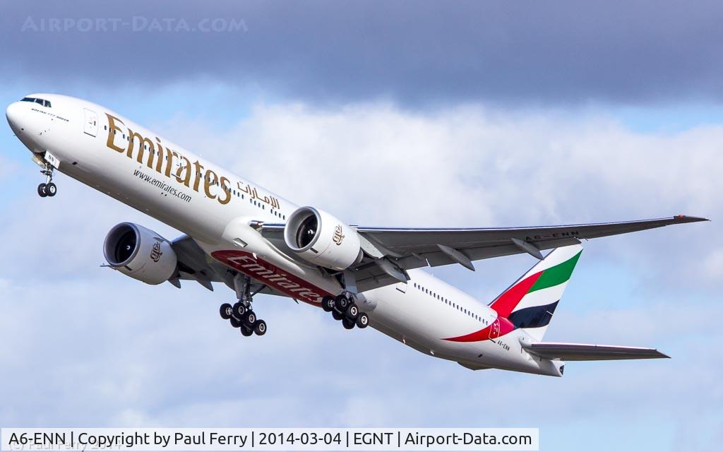 A6-ENN, 2014 Boeing 777-31H/ER C/N 41360, B777-31HER A6-ENN Departing runway 25 Newcastle ( 1st visit )