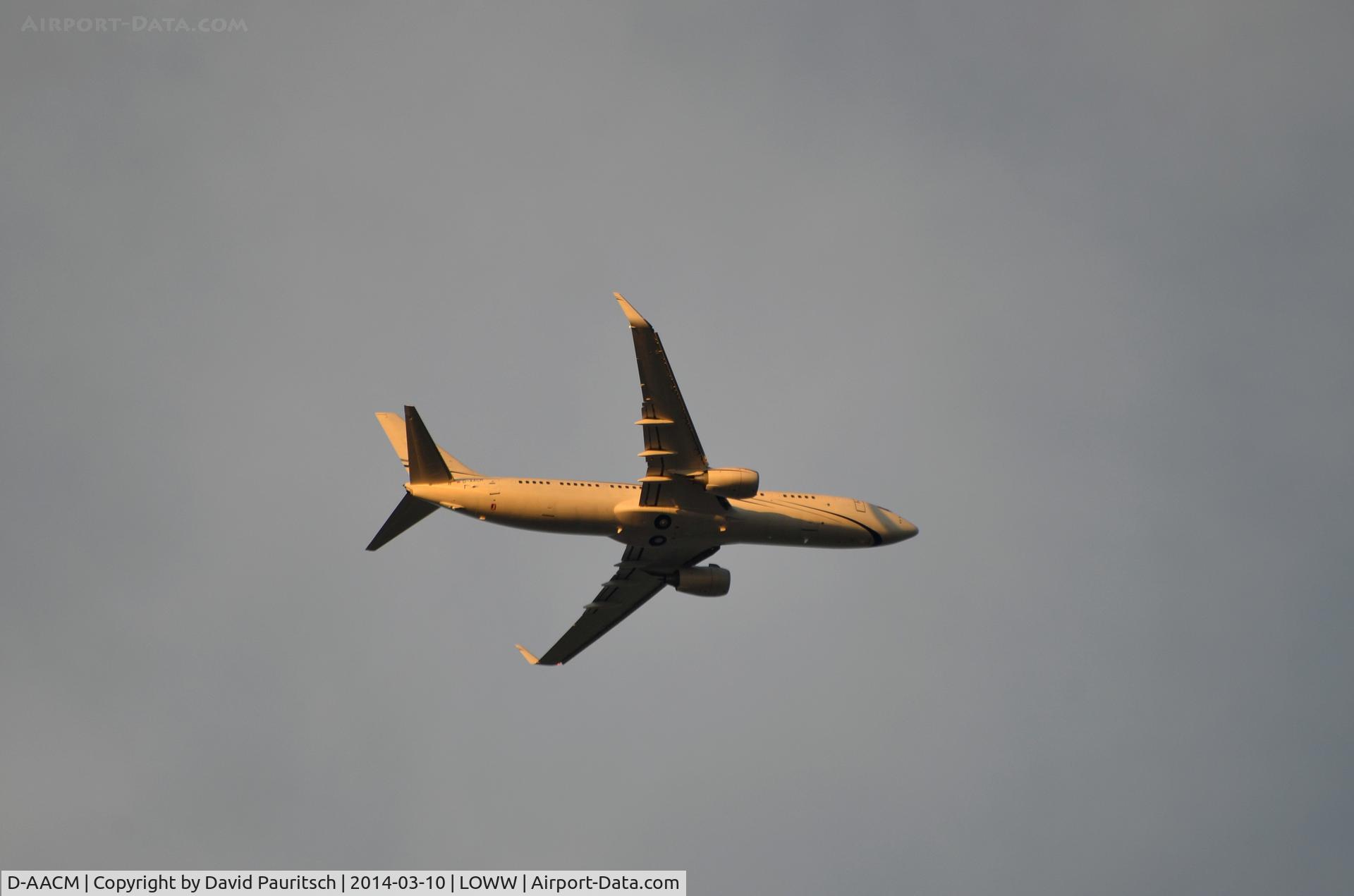 D-AACM, 2009 Boeing 737-8JM C/N 37663, BBJ over Vienna.
#homespotting