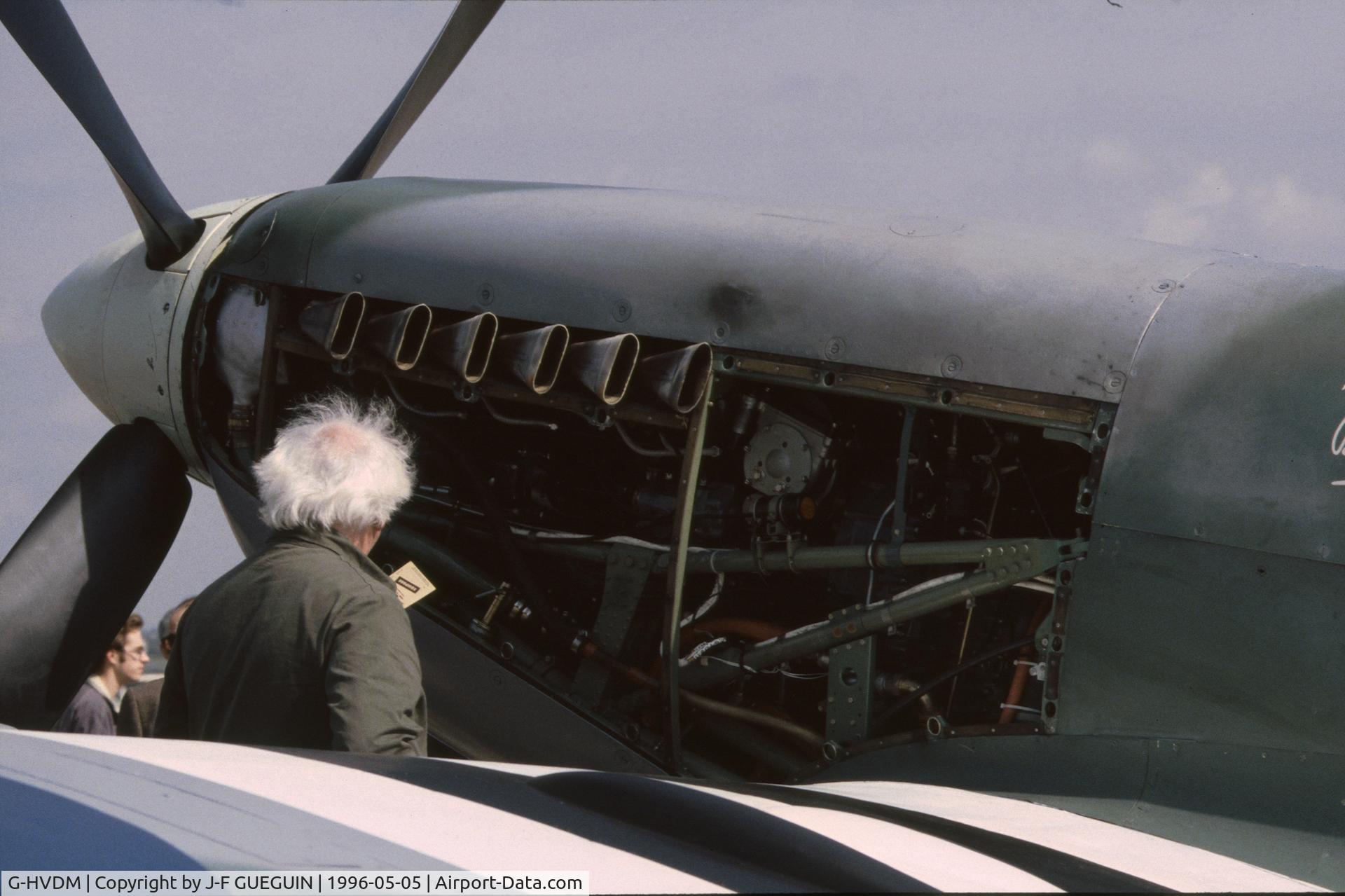 G-HVDM, 1943 Supermarine 361 Spitfire LF.IXc C/N CBAF.IX.1732, On display at Paris-Le Bourget Airport (Salon des Avions de Légende, 1996).