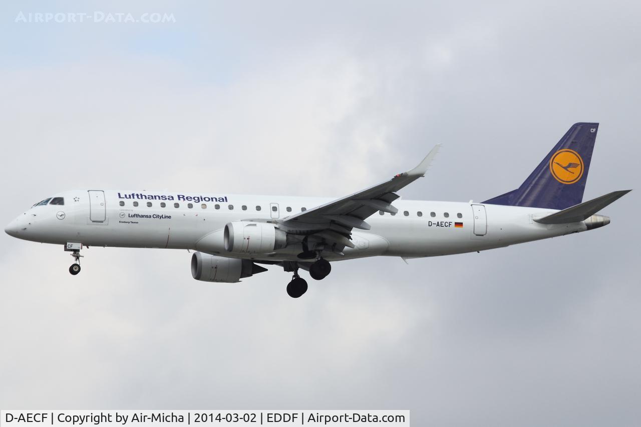D-AECF, 2010 Embraer 190LR (ERJ-190-100LR) C/N 19000359, Lufthansa CityLine