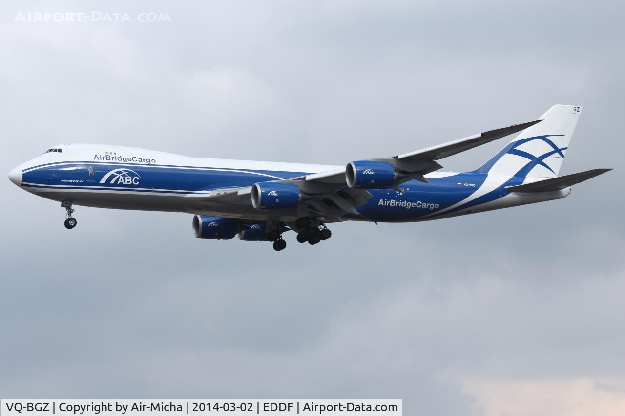 VQ-BGZ, 2012 Boeing 747-8HVF/SCD C/N 37580, AirBridgeCargo
