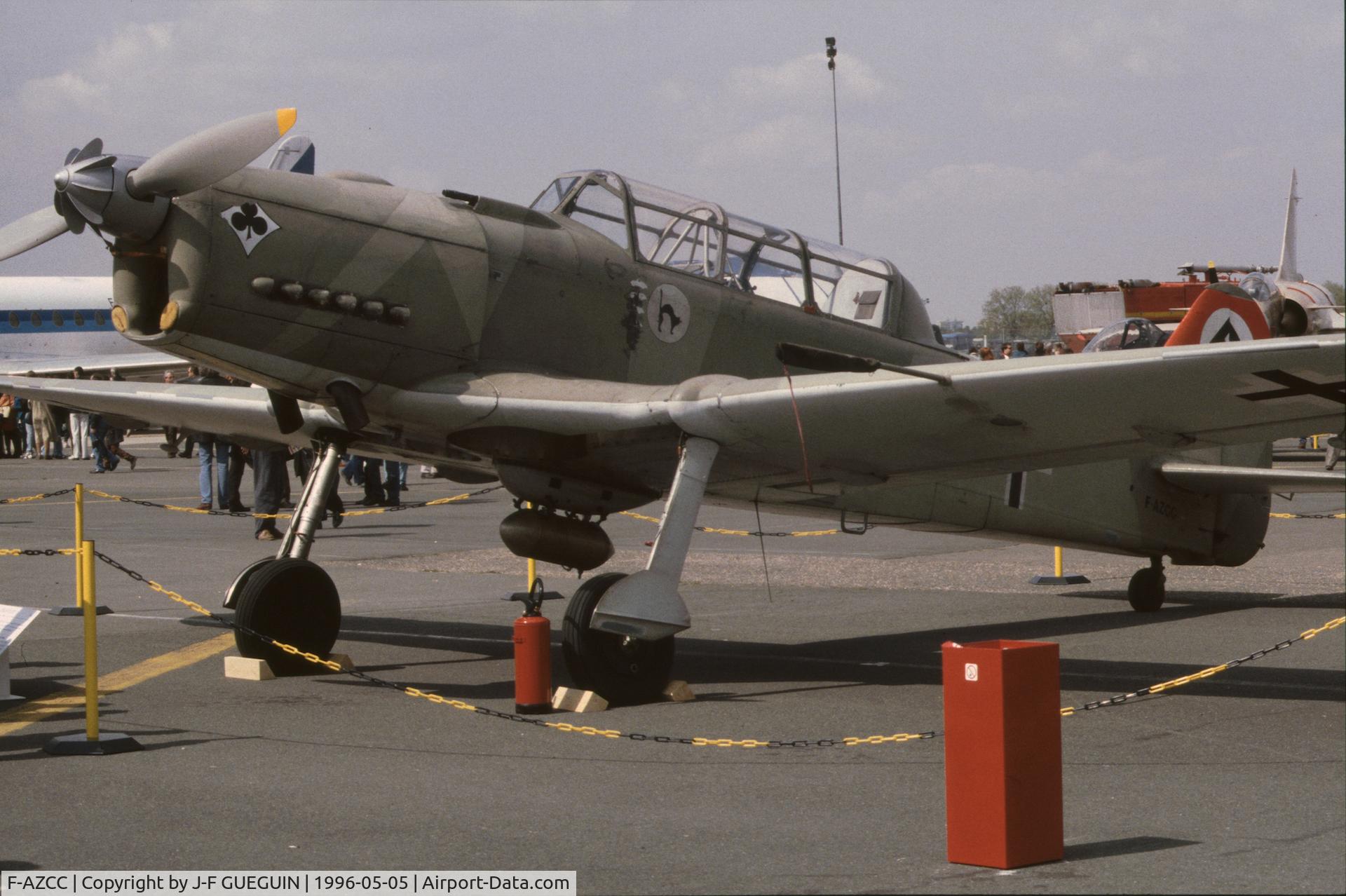 F-AZCC, Pilatus P2-05 C/N 37, On display at Paris-Le Bourget Airport (Salon des Avions de Légende, 1996).