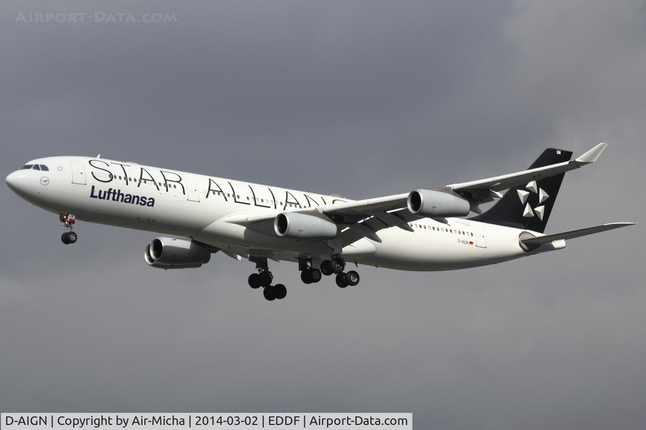 D-AIGN, 1998 Airbus A340-313 C/N 213, Lufthansa