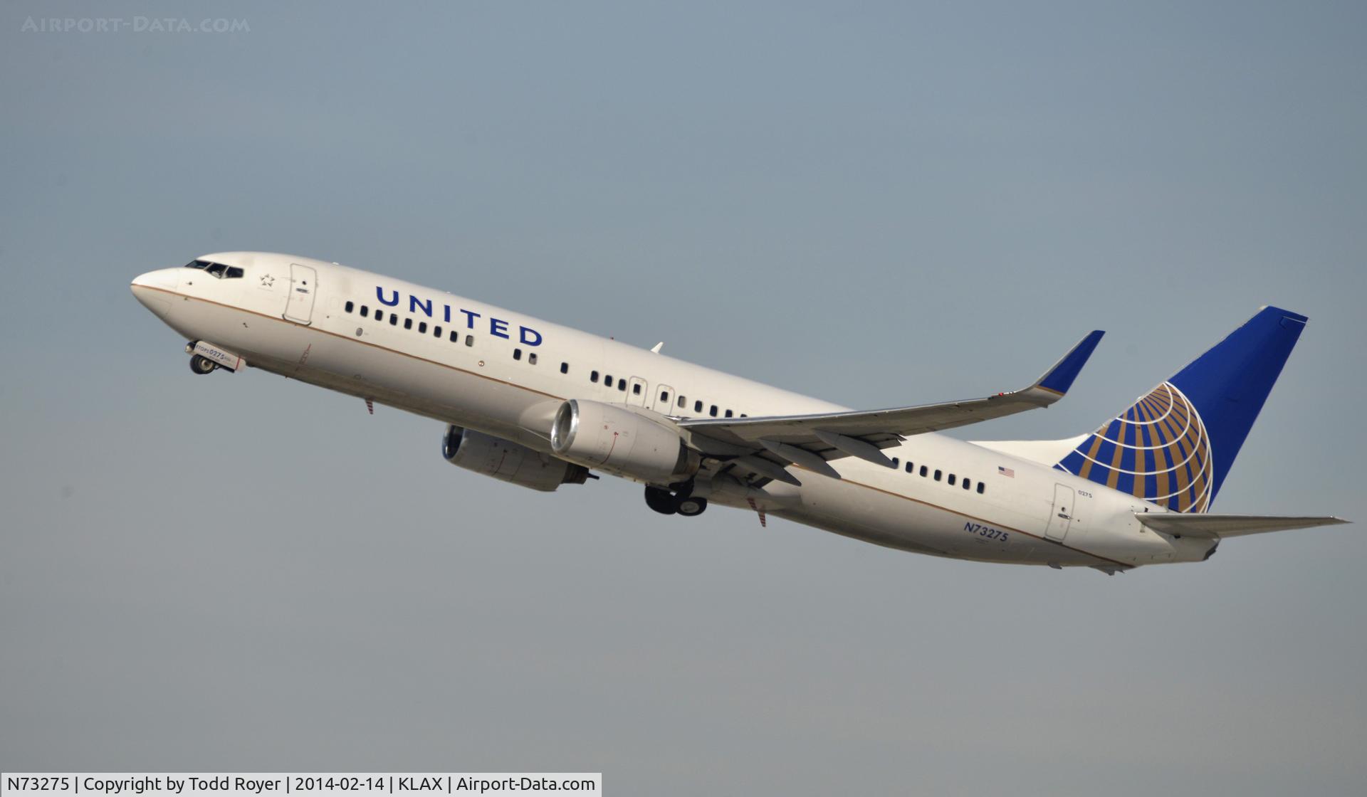 N73275, 2002 Boeing 737-824 C/N 31593, Departing LAX on 25R