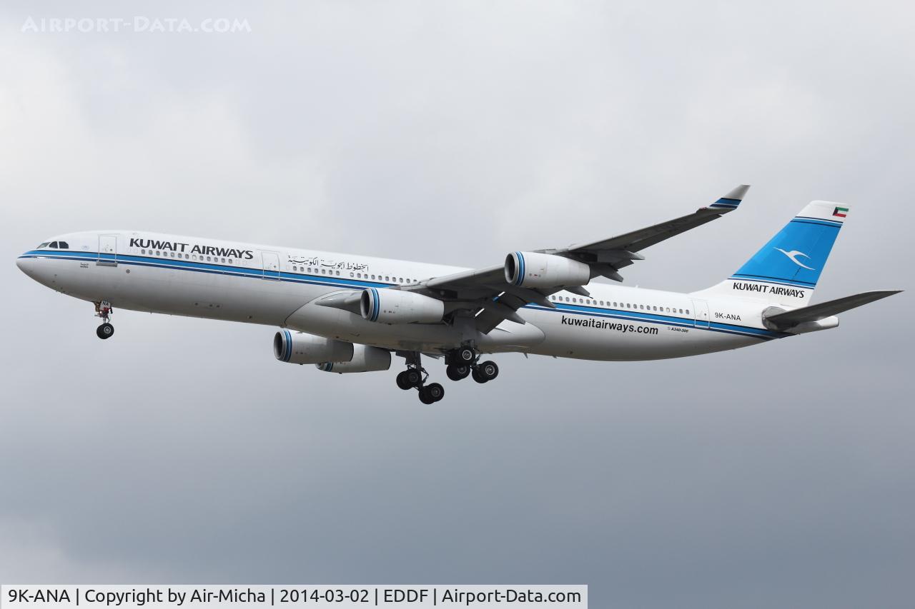 9K-ANA, 1995 Airbus A340-313 C/N 089, Kuwait Airways