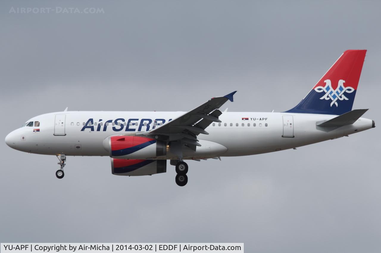 YU-APF, 2007 Airbus A319-132 C/N 3317, Air Serbia