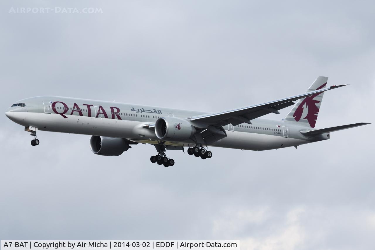 A7-BAT, 2012 Boeing 777-3DZ/ER C/N 41738, Qatar Airways