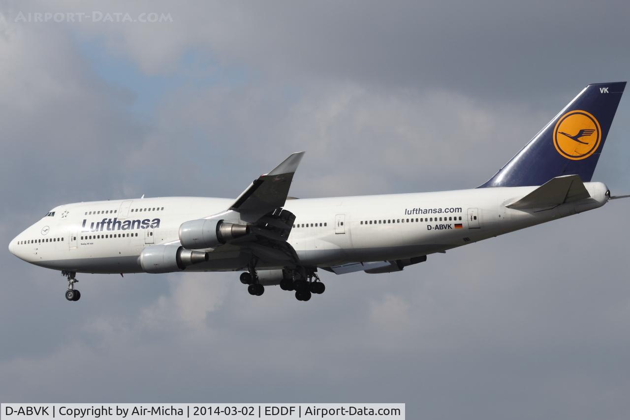 D-ABVK, 1991 Boeing 747-430 C/N 25046, Lufthansa