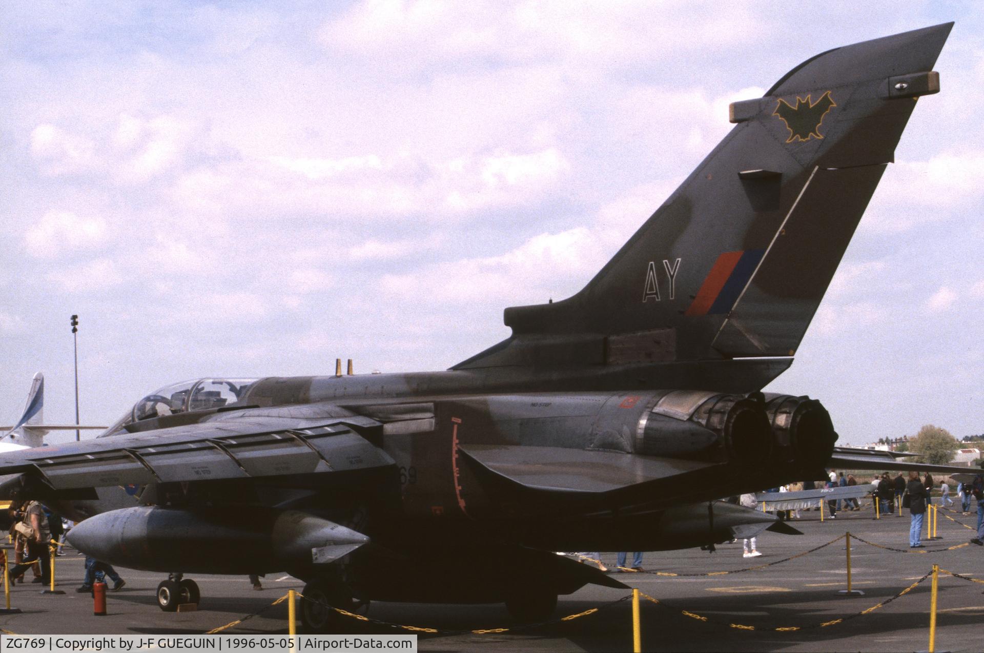ZG769, 1991 Panavia Tornado GR.1 C/N 889/BT055/2720, On display at Paris-Le Bourget Airport (Salon des Avions de Légende, 1996).
