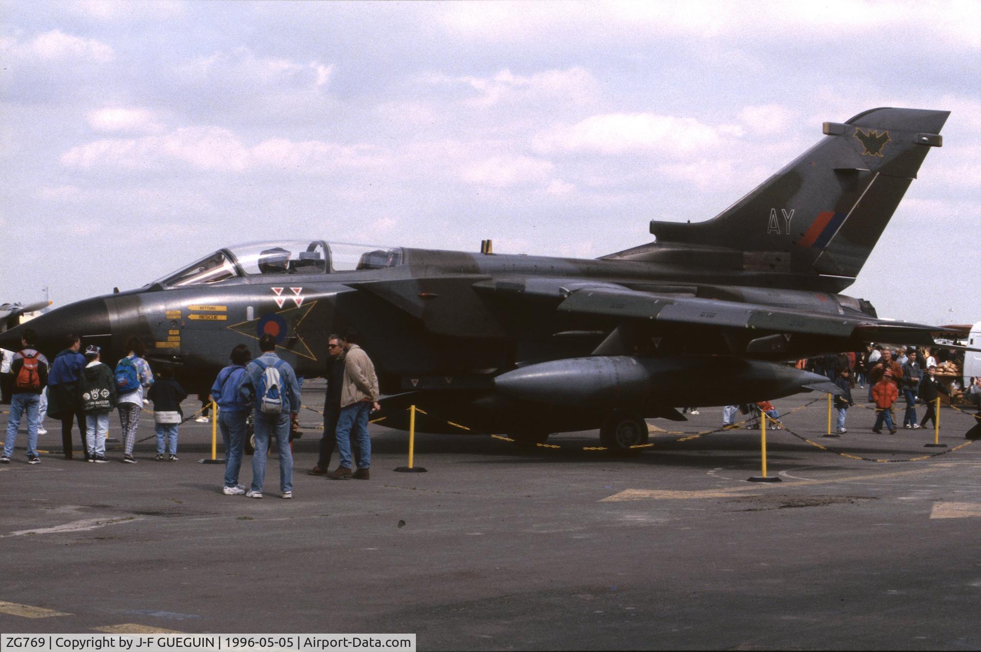 ZG769, 1991 Panavia Tornado GR.1 C/N 889/BT055/2720, On display at Paris-Le Bourget Airport (Salon des Avions de Légende, 1996).