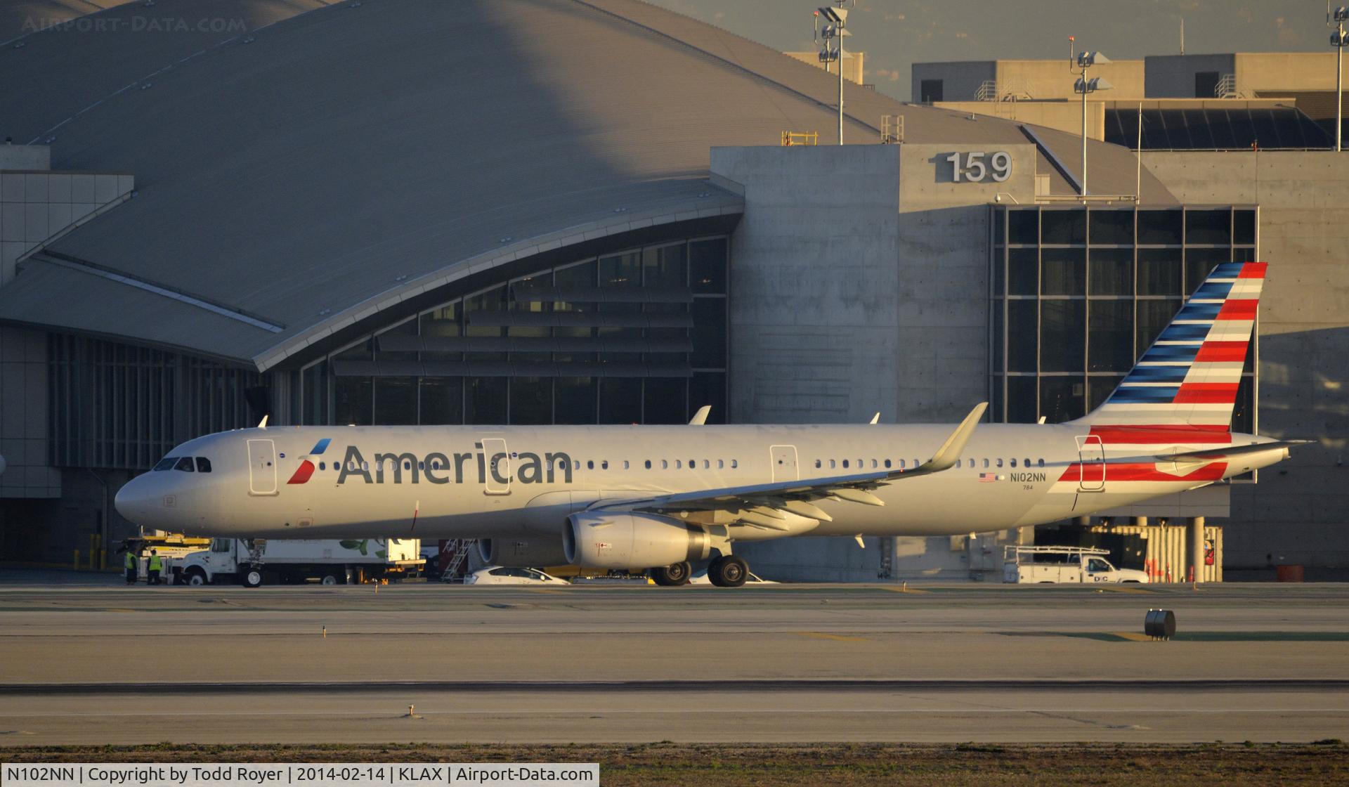 N102NN, 2013 Airbus A321-231 C/N 5860, Taxiing for departure at LAX