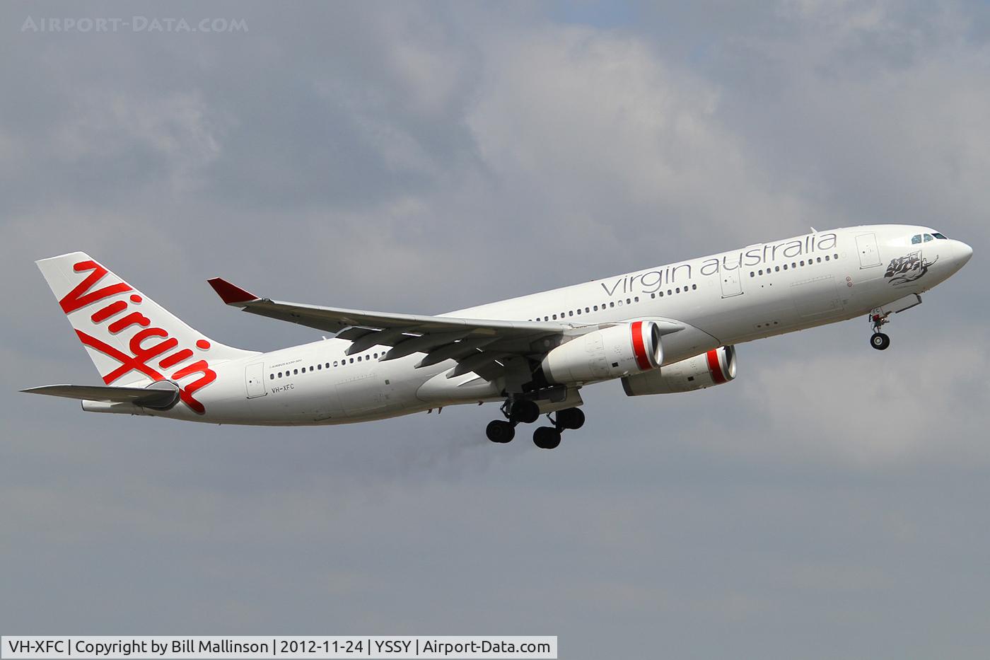 VH-XFC, 2012 Airbus A330-243 C/N 1293, off from 34L