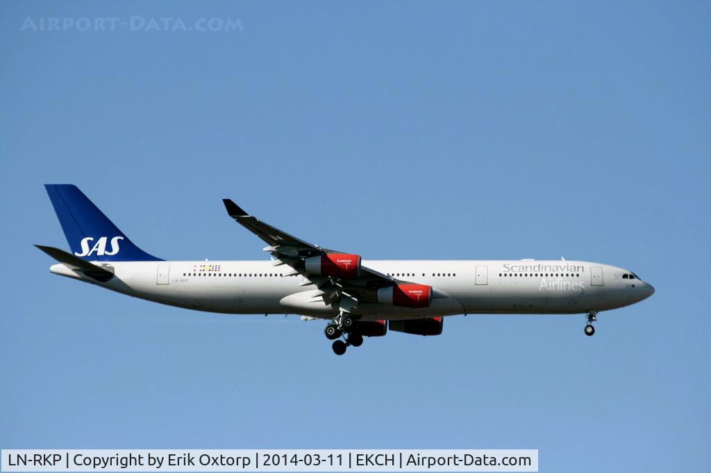 LN-RKP, 1997 Airbus A340-313X C/N 167, LN-RKP arriving in CPH after its delivery flight to SAS