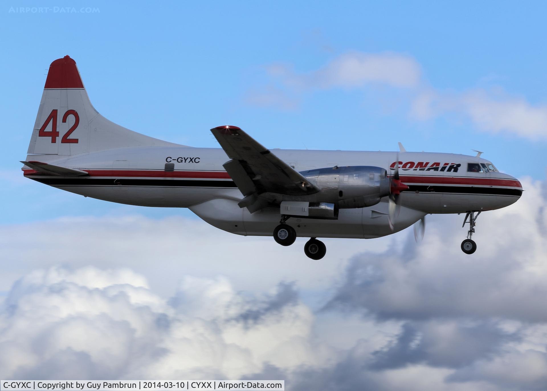 C-GYXC, 1958 Convair 440 Metropolitan C/N 507, Landing... side view