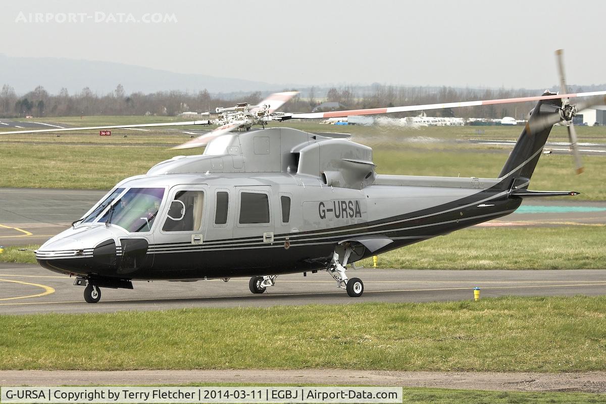 G-URSA, 2007 Sikorsky S-76C C/N 760699, 2007 Sikorsky S-76C, c/n: 760699 at Gloucestershire Airport on Day 1 of the 2014 Cheltenham Horse Racing Festival