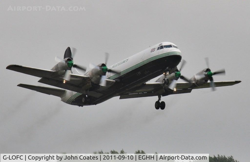 G-LOFC, 1959 Lockheed L-188C(F) Electra C/N 1100, Departing