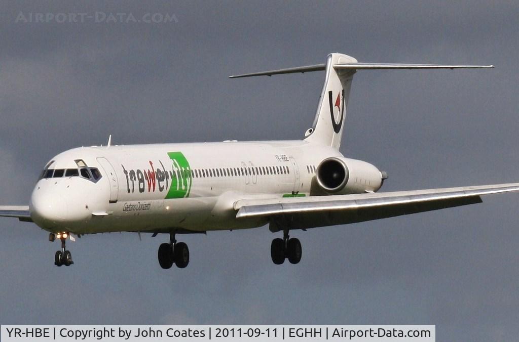 YR-HBE, 1986 McDonnell Douglas MD-83 (DC-9-83) C/N 49396, Finals to 26
