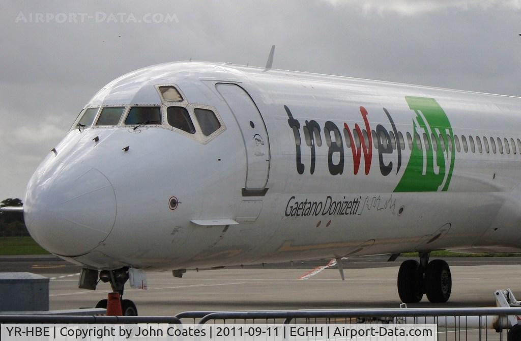 YR-HBE, 1986 McDonnell Douglas MD-83 (DC-9-83) C/N 49396, On stand