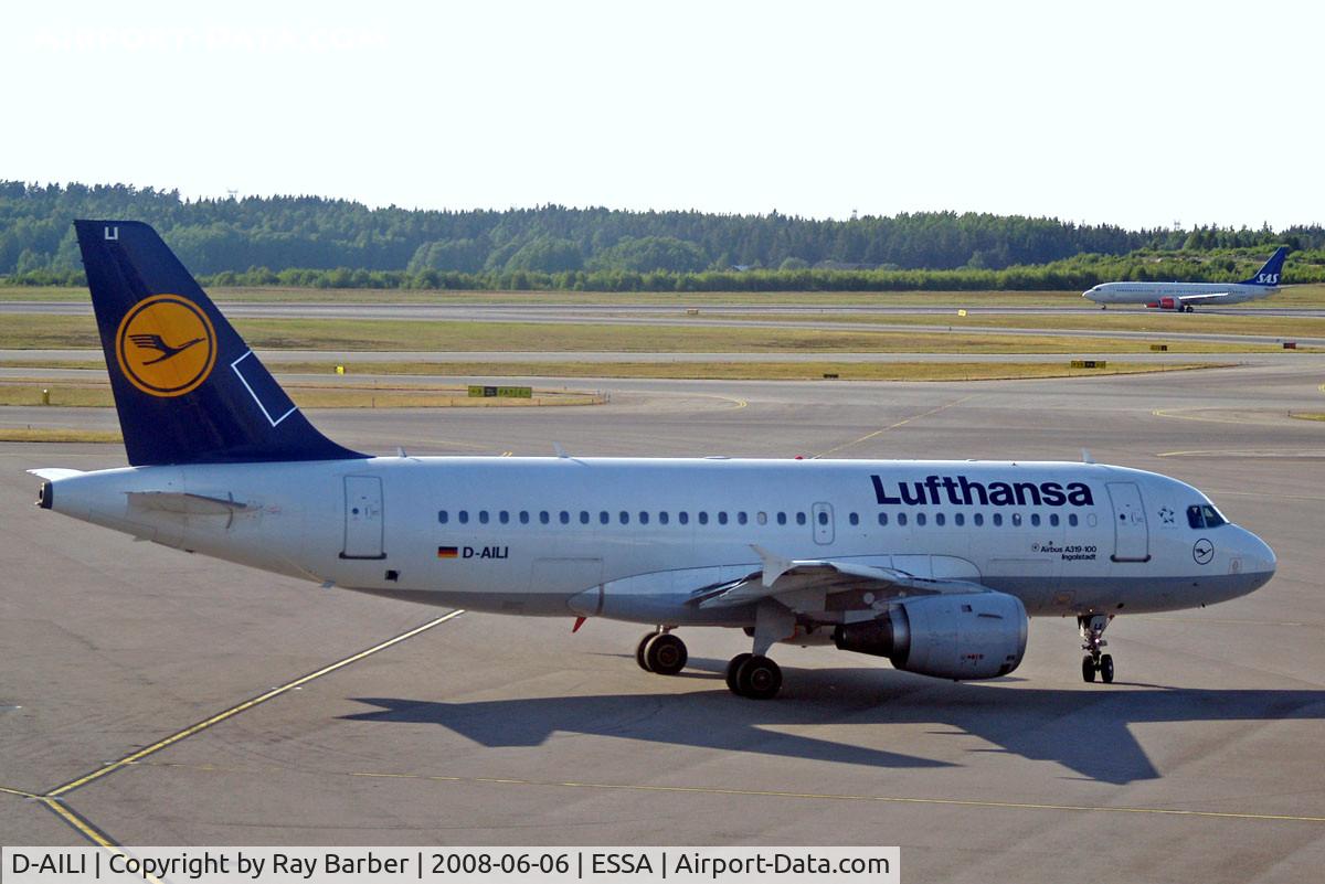 D-AILI, 1997 Airbus A319-114 C/N 651, Airbus A319-114 [0651] (Lufthansa) Stockholm-Arlanda~SE 06/06/2008