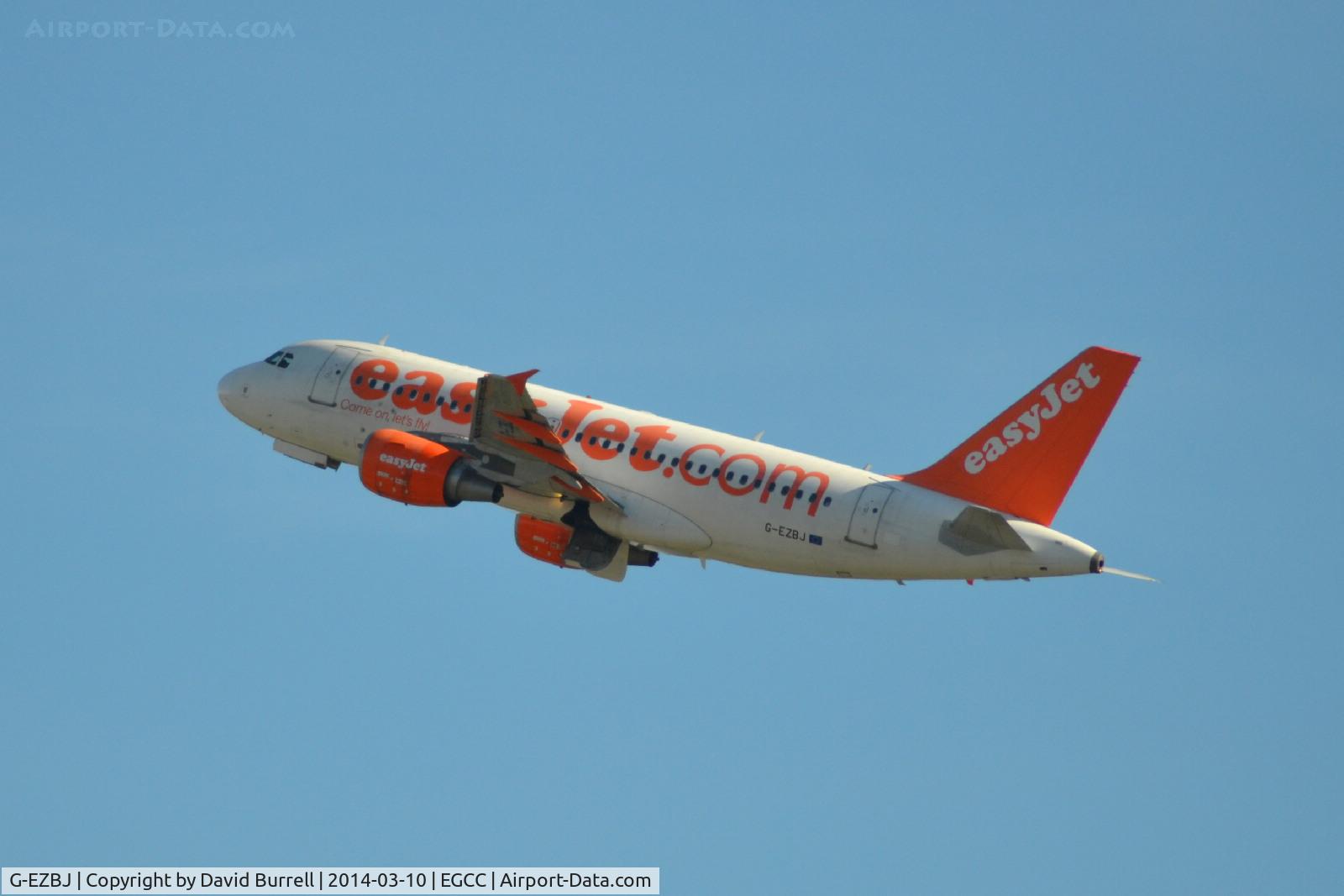 G-EZBJ, 2007 Airbus A319-111 C/N 3036, Easyjet Airbus A319-111 taking off from Manchester Airport.