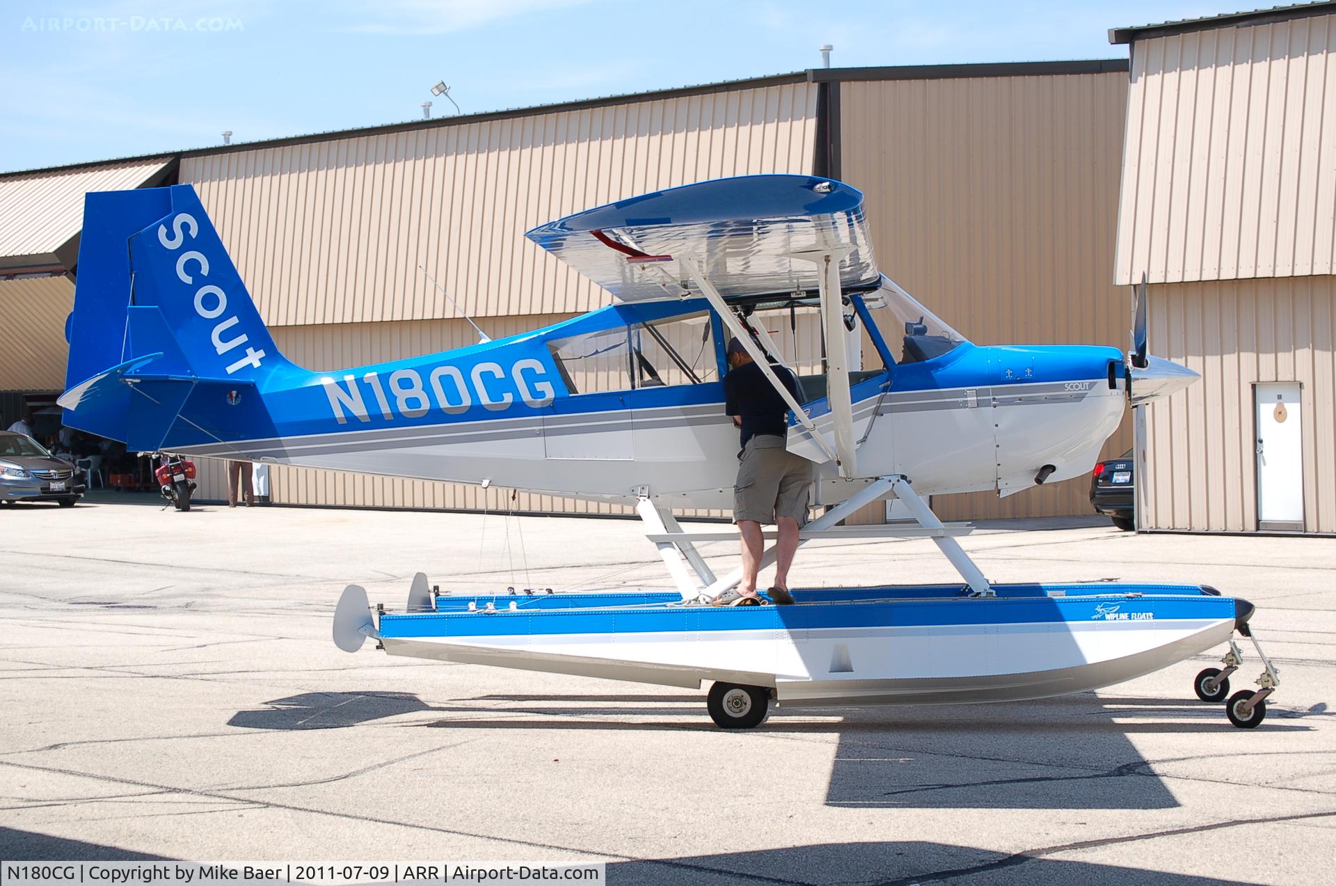 N180CG, 2002 American Champion 8GCBC Scout C/N 434-2002, N180CG @ ARR