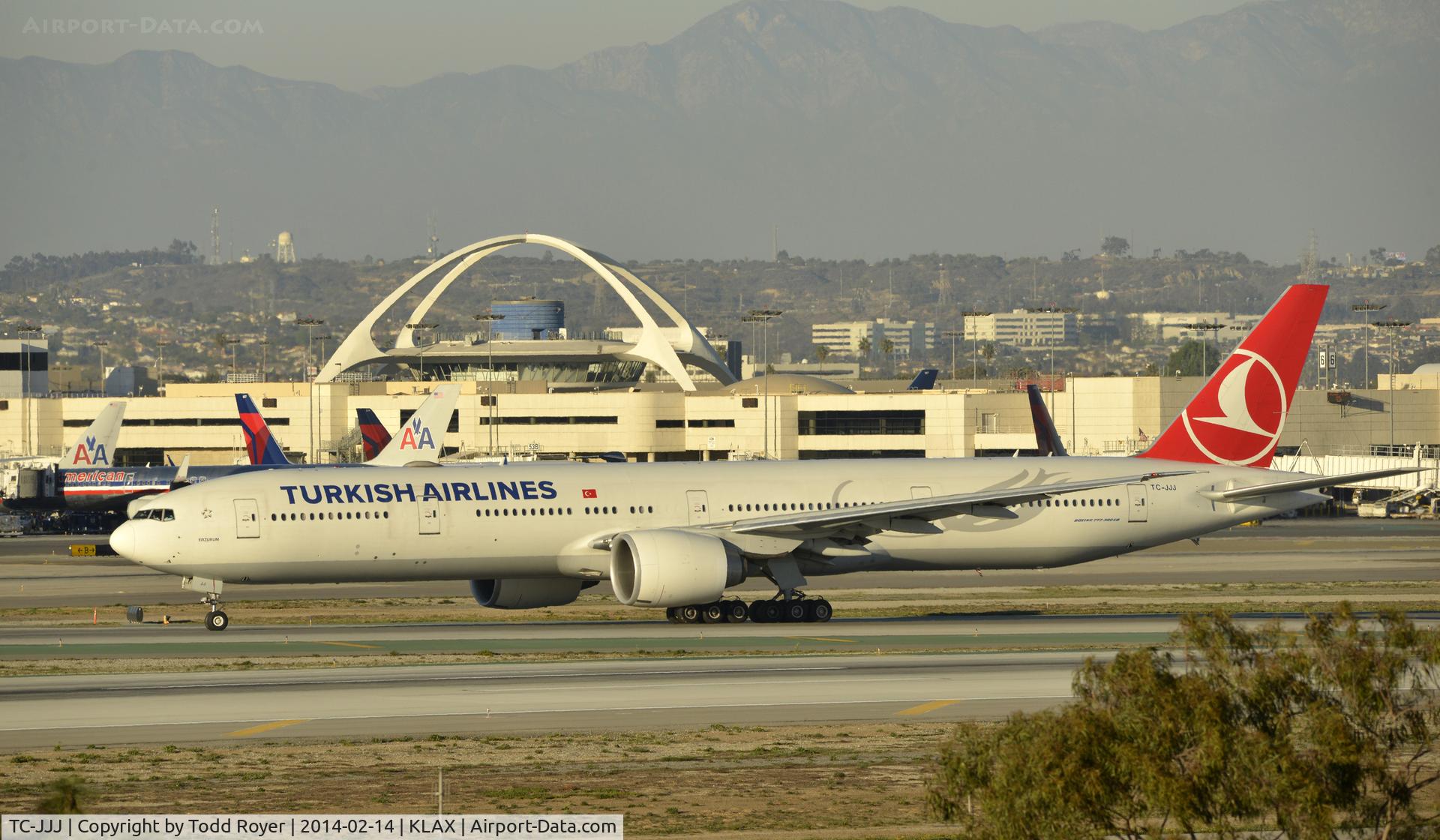 TC-JJJ, 2010 Boeing 777-3F2/ER C/N 40710, Taxiing to parking at LAX